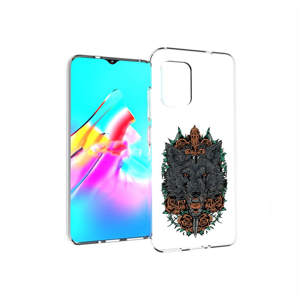 Чехол MyPads Tocco для Asus Zenfone 8 красивый злой волк