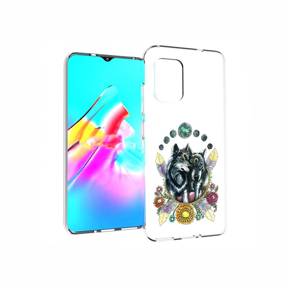 

Чехол MyPads Tocco для Asus Zenfone 8 красивые волки абстракция, Прозрачный, Tocco
