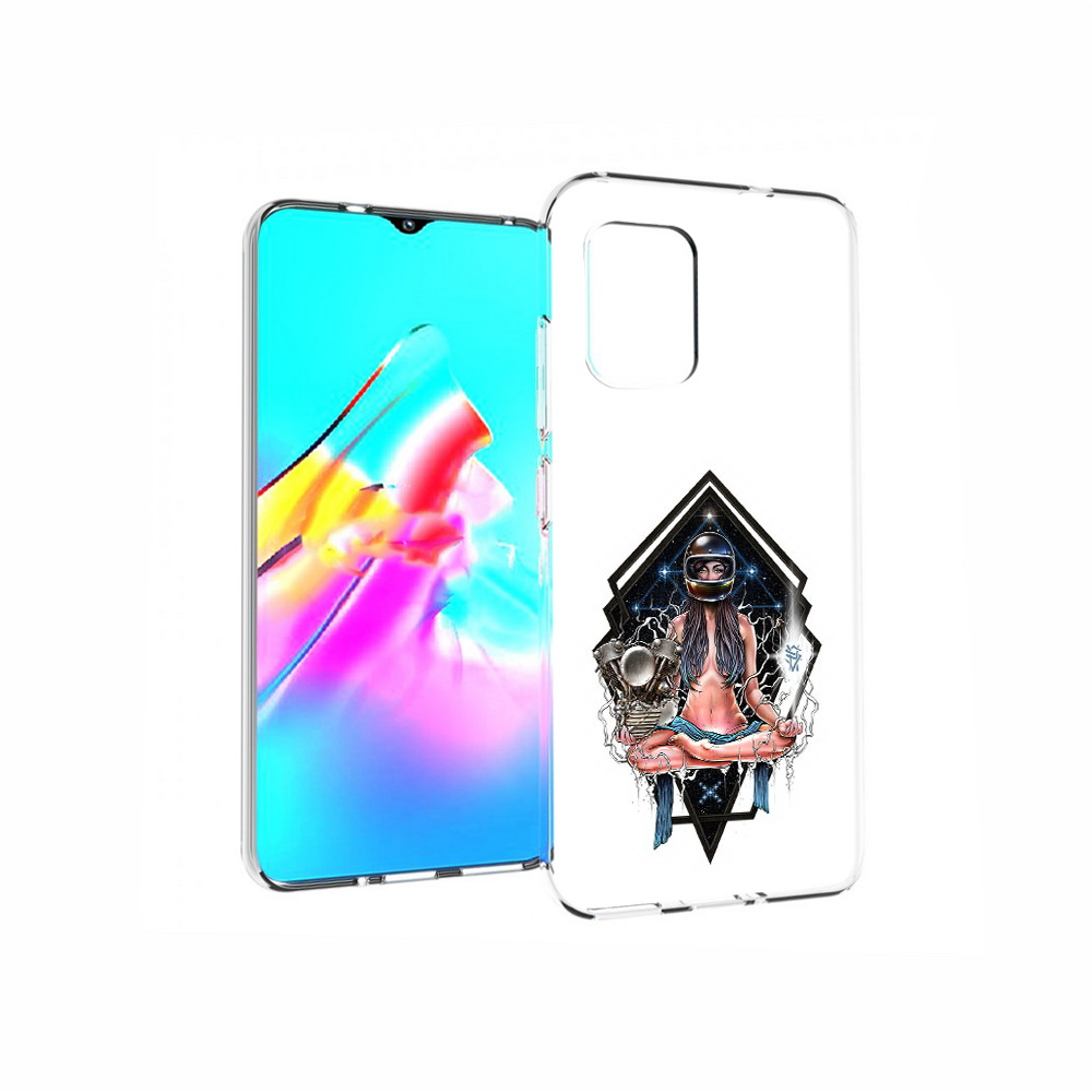 

Чехол MyPads Tocco для Asus Zenfone 8 красивая девушка в шлеме, Прозрачный, Tocco