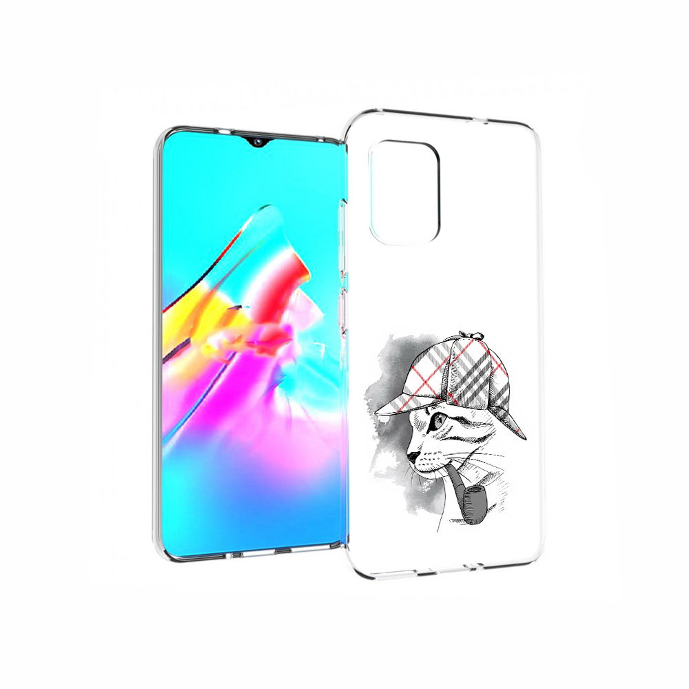 

Чехол MyPads Tocco для Asus Zenfone 8 кошка с трубкой, Прозрачный, Tocco