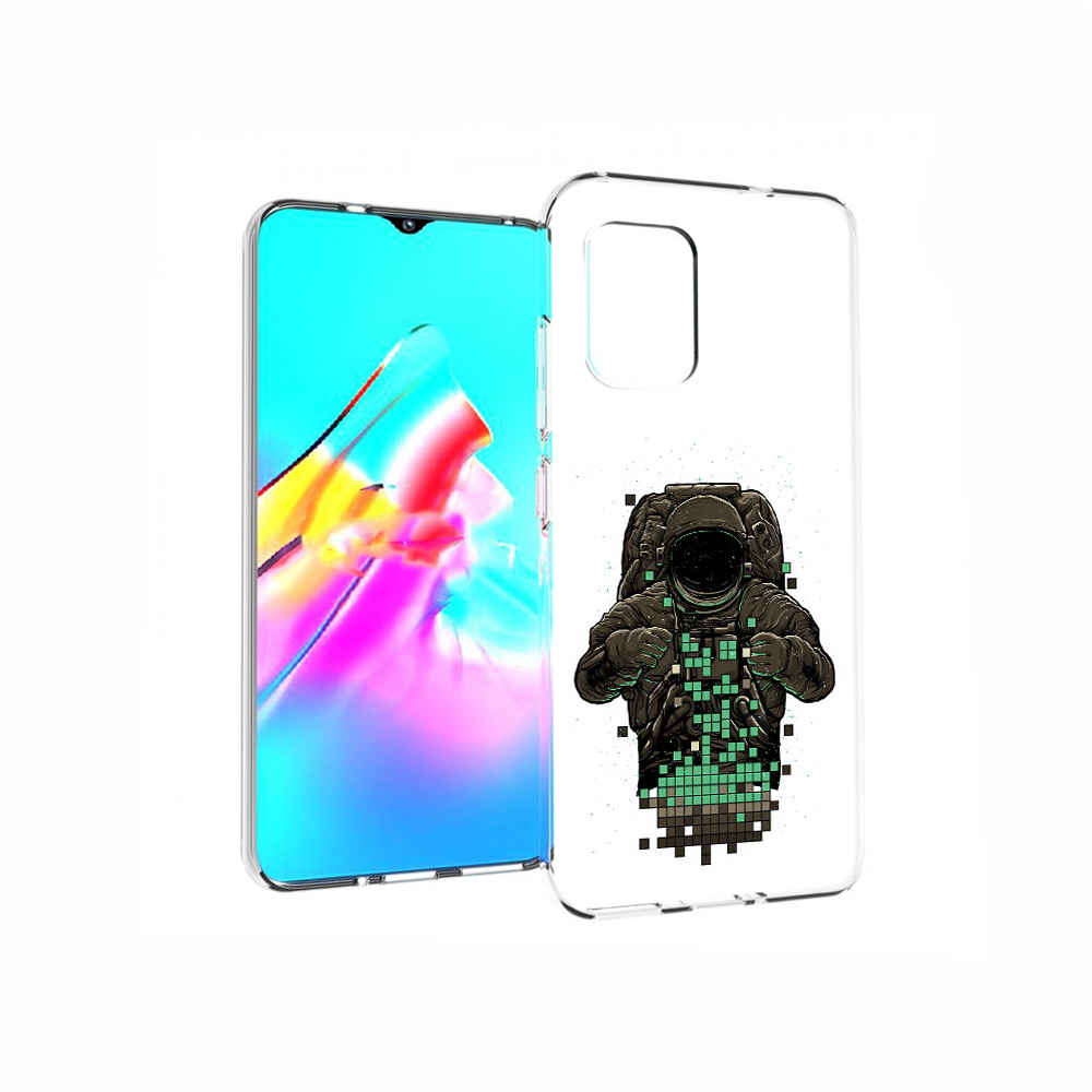 Чехол MyPads Tocco для Asus Zenfone 8 космонавт с пикселями