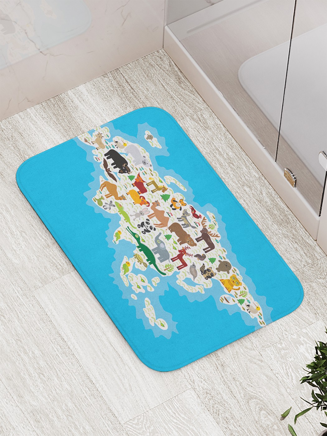 

Коврик противоскользящий для ванной, сауны, бассейна, 77х52 см bath_68388 JoyArty