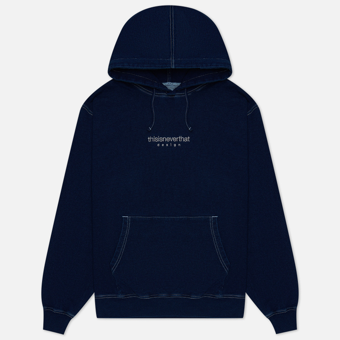

Худи мужское thisisneverthat Indigo Dyed Hoodie синее L, Indigo Dyed Hoodie