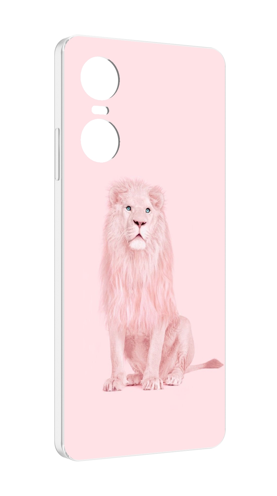 

Чехол Mypads Розовый-Лев Для Tecno Pop 6 Pro, Прозрачный, Tocco