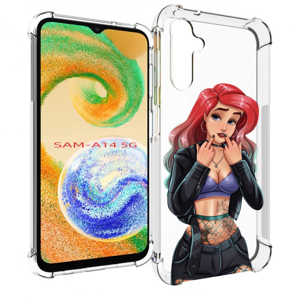 

Чехол MyPads Ариэль-русалочка-готика для Samsung Galaxy A14 5G, Прозрачный, Tocco