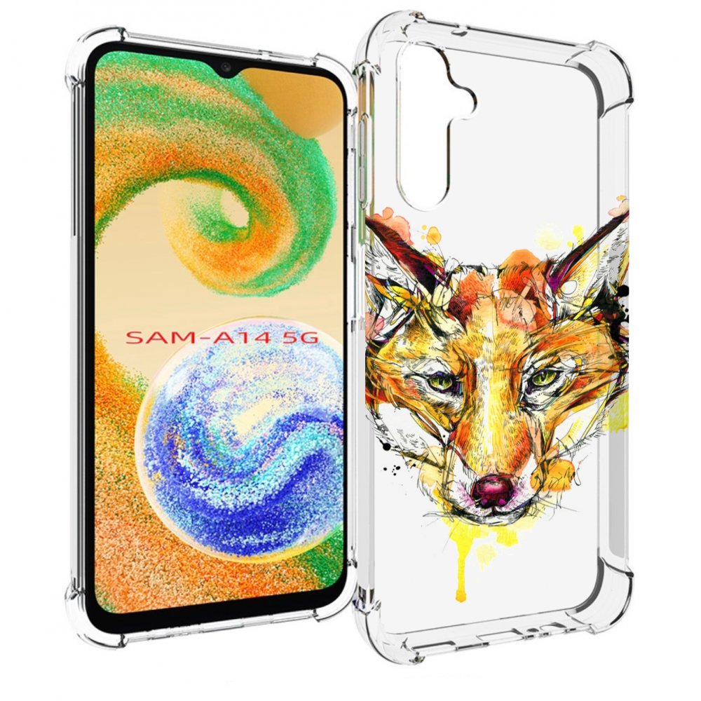 

Чехол MyPads Акварельная лиса для Samsung Galaxy A14 5G, Прозрачный, Tocco
