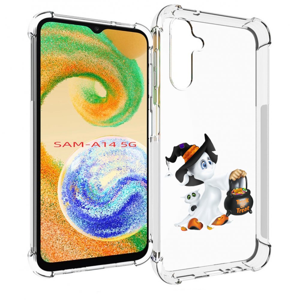 

Чехол MyPads Маленький призрак для Samsung Galaxy A14 5G, Прозрачный, Tocco