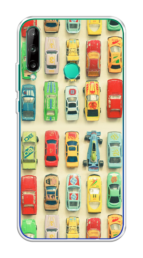 

Чехол на Honor 9C, Huawei P40 Lite E/Y7p "Машинки", Бежевый;красный;желтый, 6103350-1