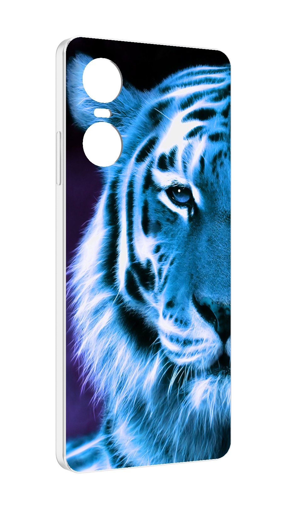 

Чехол Mypads Половина-Тигра Мужской Для Tecno Pop 6 Pro, Прозрачный, Tocco