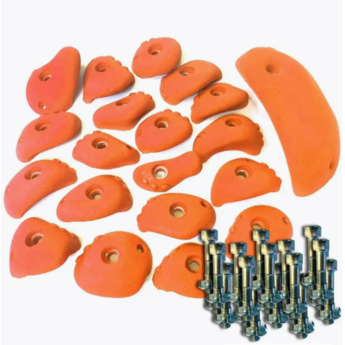 Зацепы для скалодрома Скалодромы Жужа сет Dot оранжевые 20 шт с крепежом