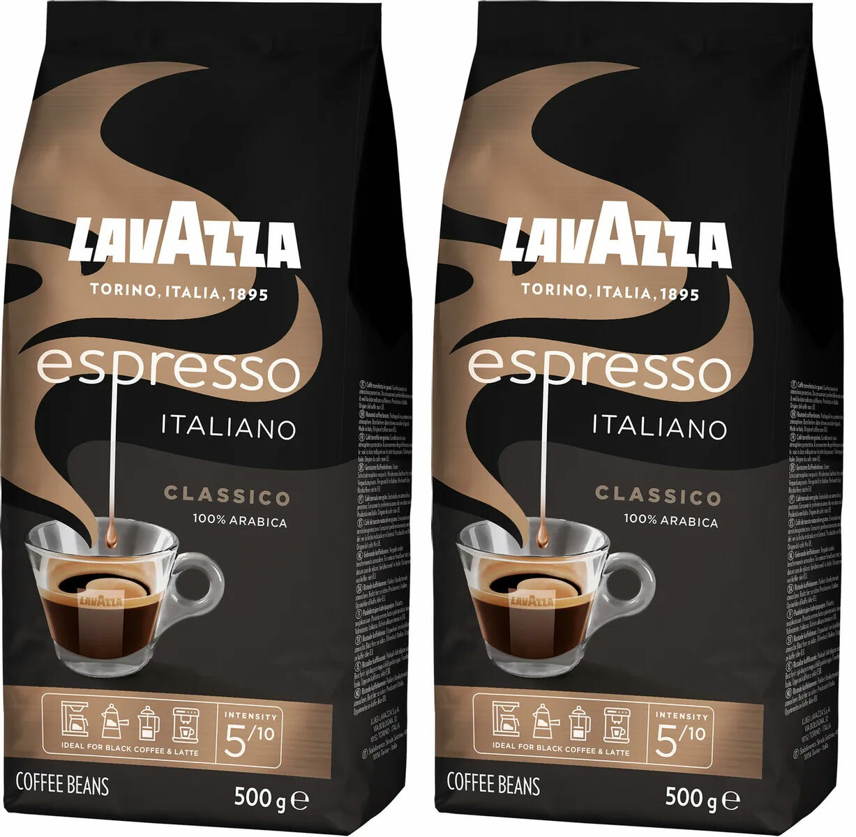 Lavazza Кофе Lavazza Espresso italiano 500 г Зерно 2 штуки