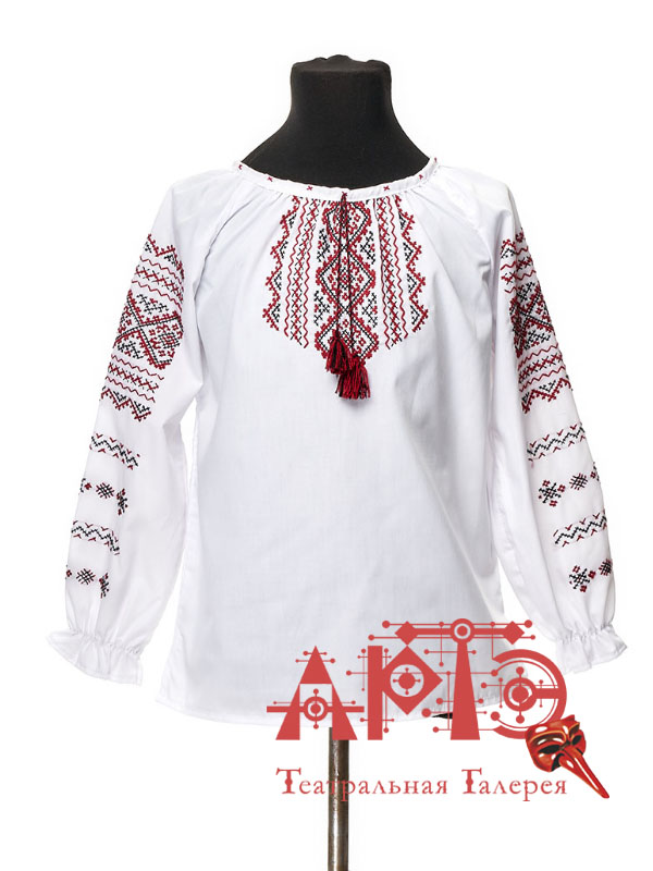 

Блузка с вышивкой детская (Цв: Белый-Красный Размер: 110 см), DC-015558CH