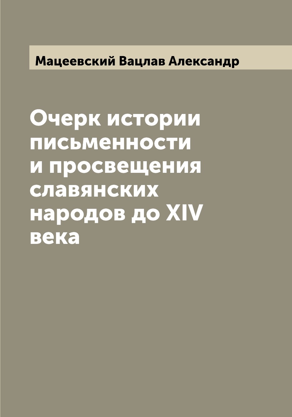 

Книга Очерк истории письменности и просвещения славянских народов до XIV века