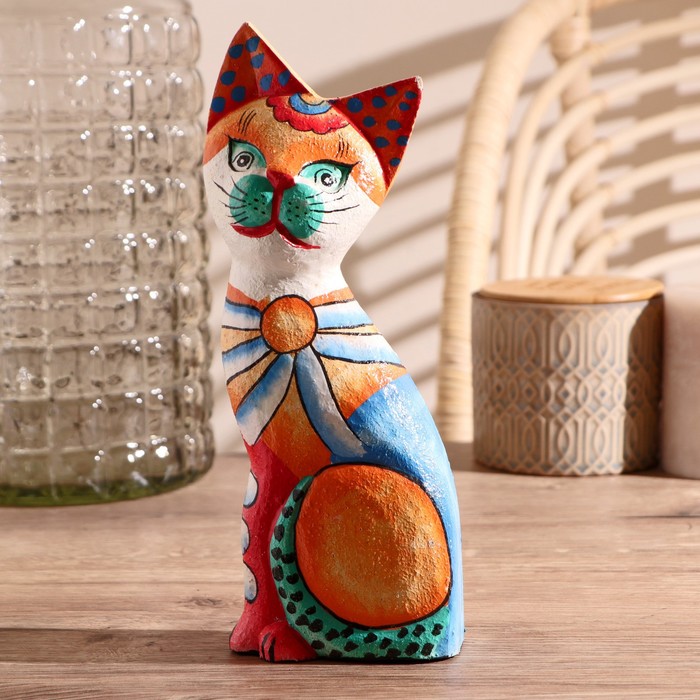 

Сувенир дерево "Разноцветный котёнок" 25х10х5 см