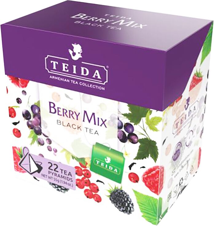 Чай черный Teida Berry Mix в пирамидках 2,5 г х 22 шт