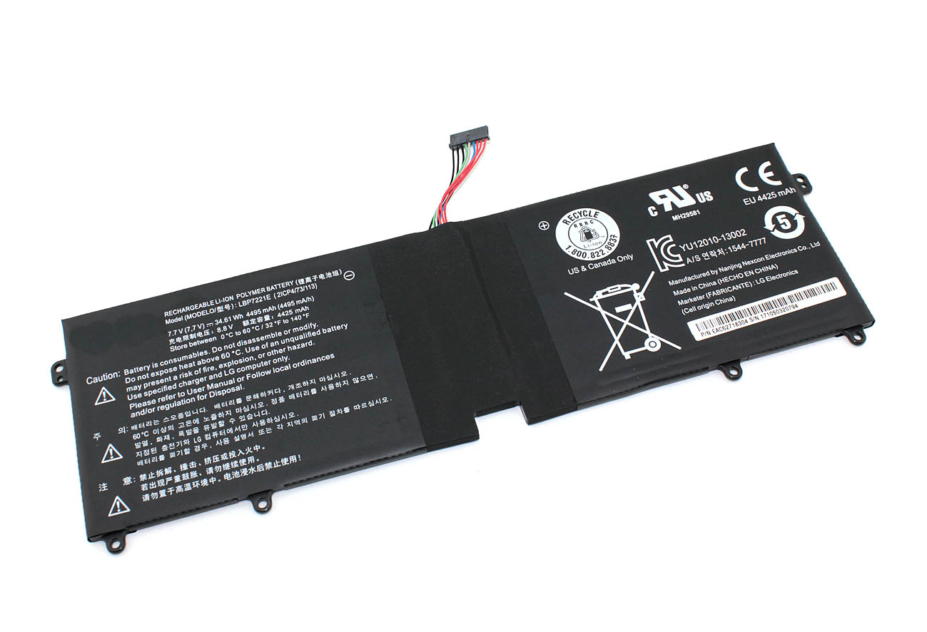 Аккумулятор для ноутбука NoBrand LG Gram 15 (LBP7221E) 7.7V 4495mAh 4495 мАч 7.7В (090352)
