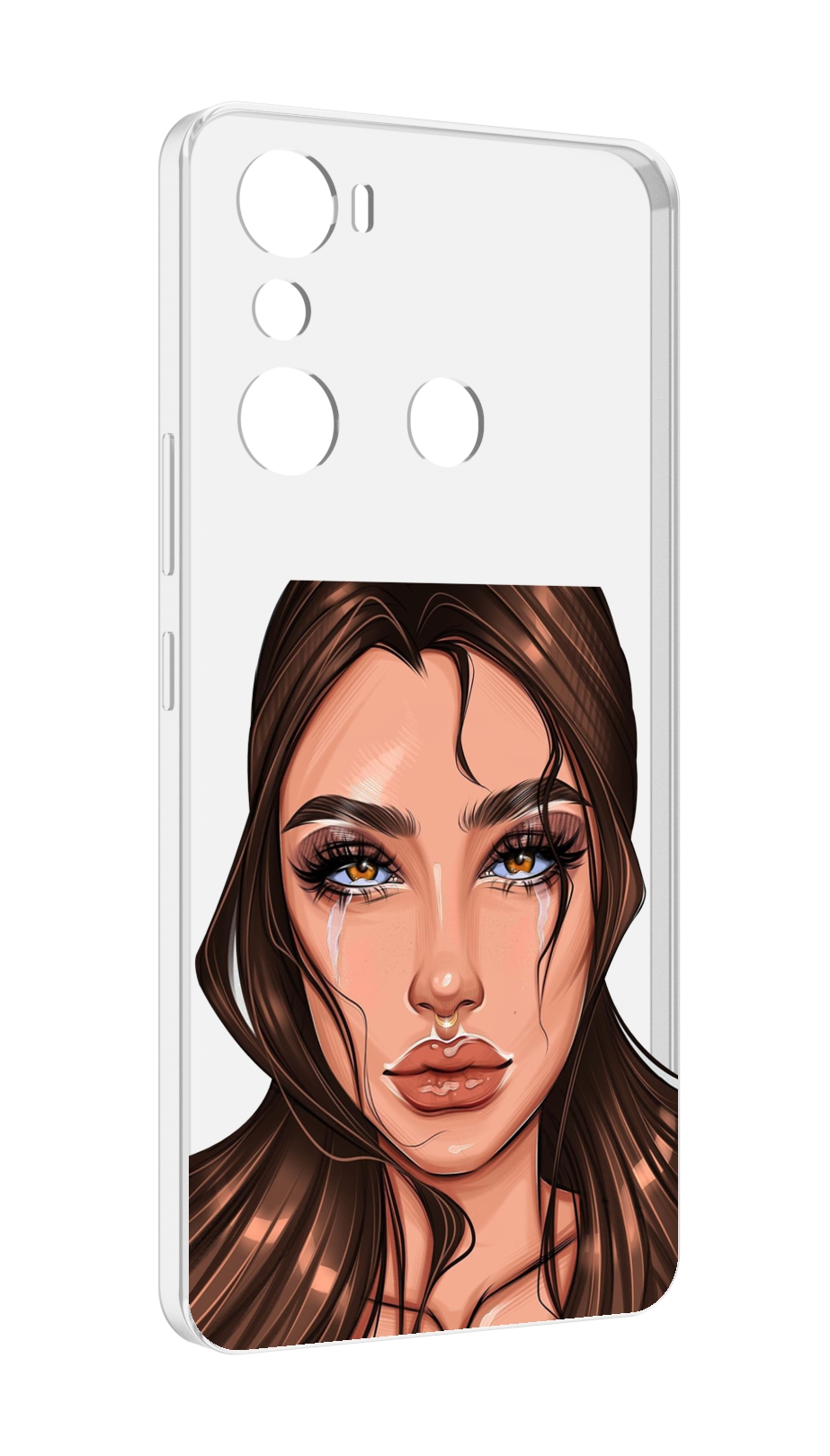 

Чехол MyPads плачущая-девушка женский для Infinix Hot 20i, Прозрачный, Tocco