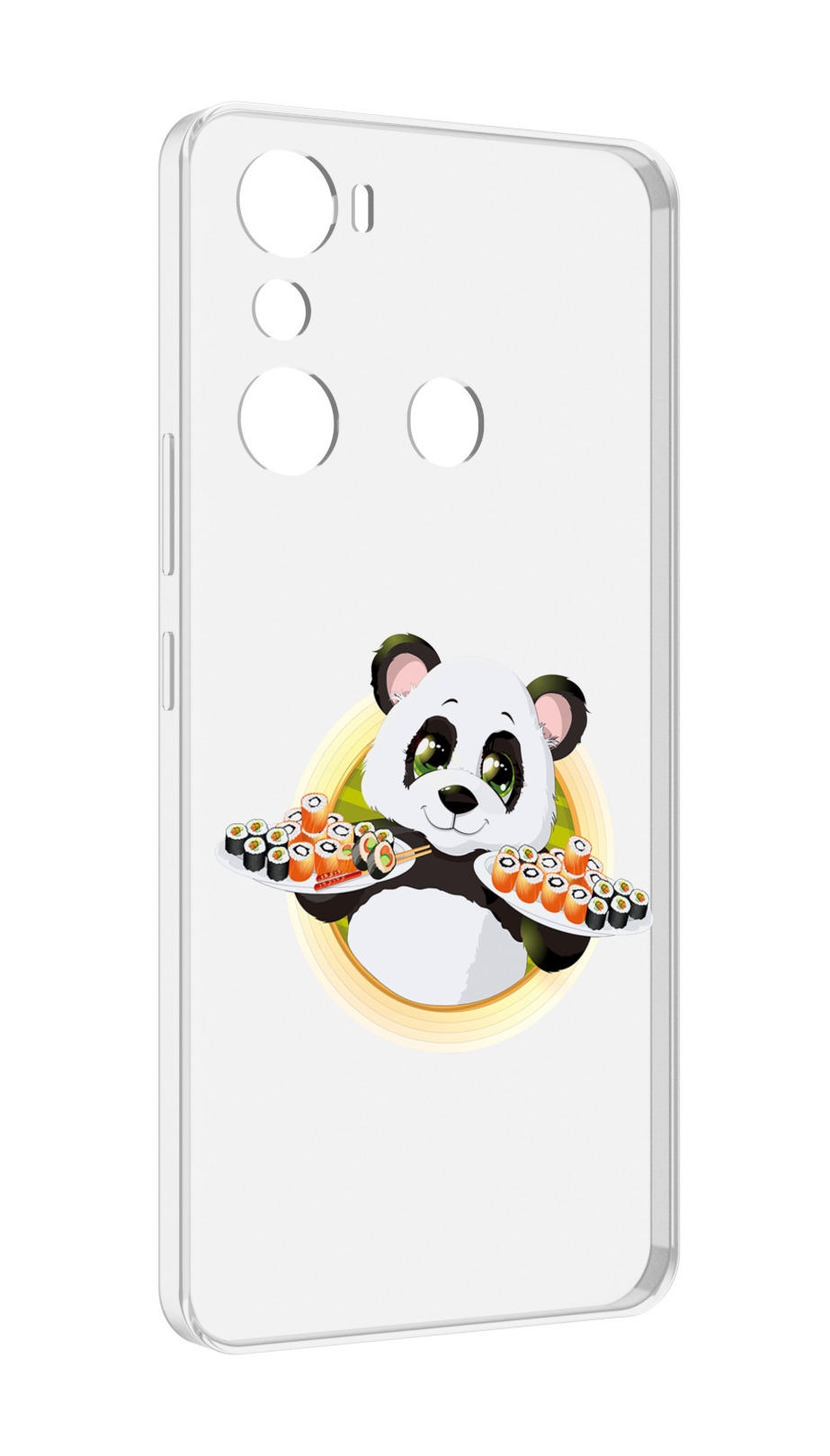 

Чехол MyPads панда-с-суши для Infinix Hot 20i, Прозрачный, Tocco