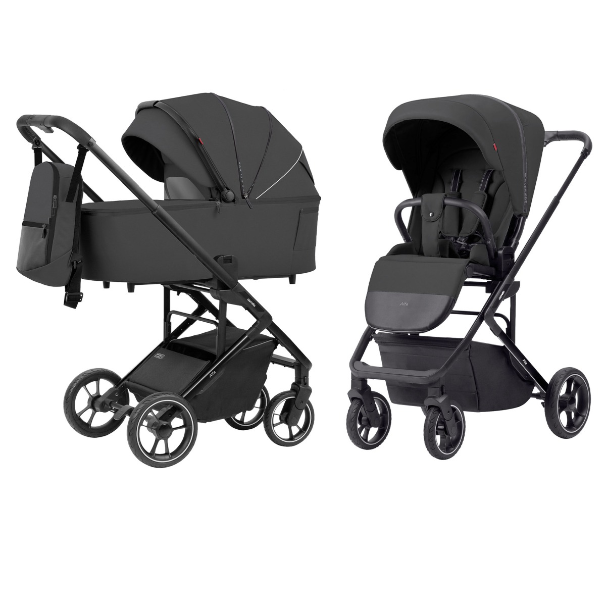 Коляска детская 2в1 Carrello Alfa CRL-6507, Graphite Grey коляска детская euro cart ezzo graphite
