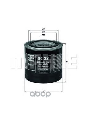 

Фильтр масляный Mahle/Knecht oc23of
