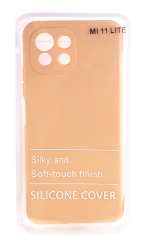 

Накладка Silicone Case для Xiaomi MI 11 Lite пудровый, Розовый