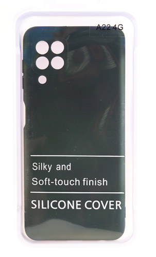 

Накладка Silicone Case для Samsung A22 зеленая