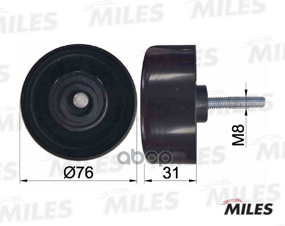 

Ролик Ремня Приводного Ford Mondeo Iii 1.8/2.0/Mondeo Iv 2.3 Miles арт. ag03045