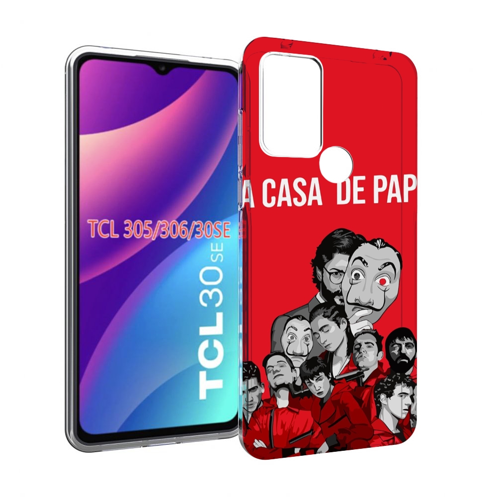 

Чехол MyPads бумажный-дом-команда для TCL 30SE/305/306/30E, Tocco
