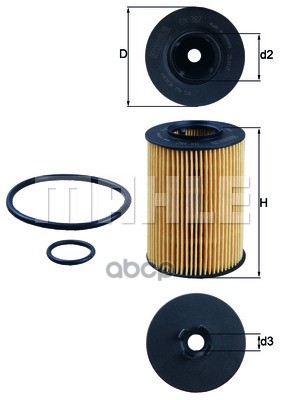 

Фильтр масляный Mahle/Knecht ox382d
