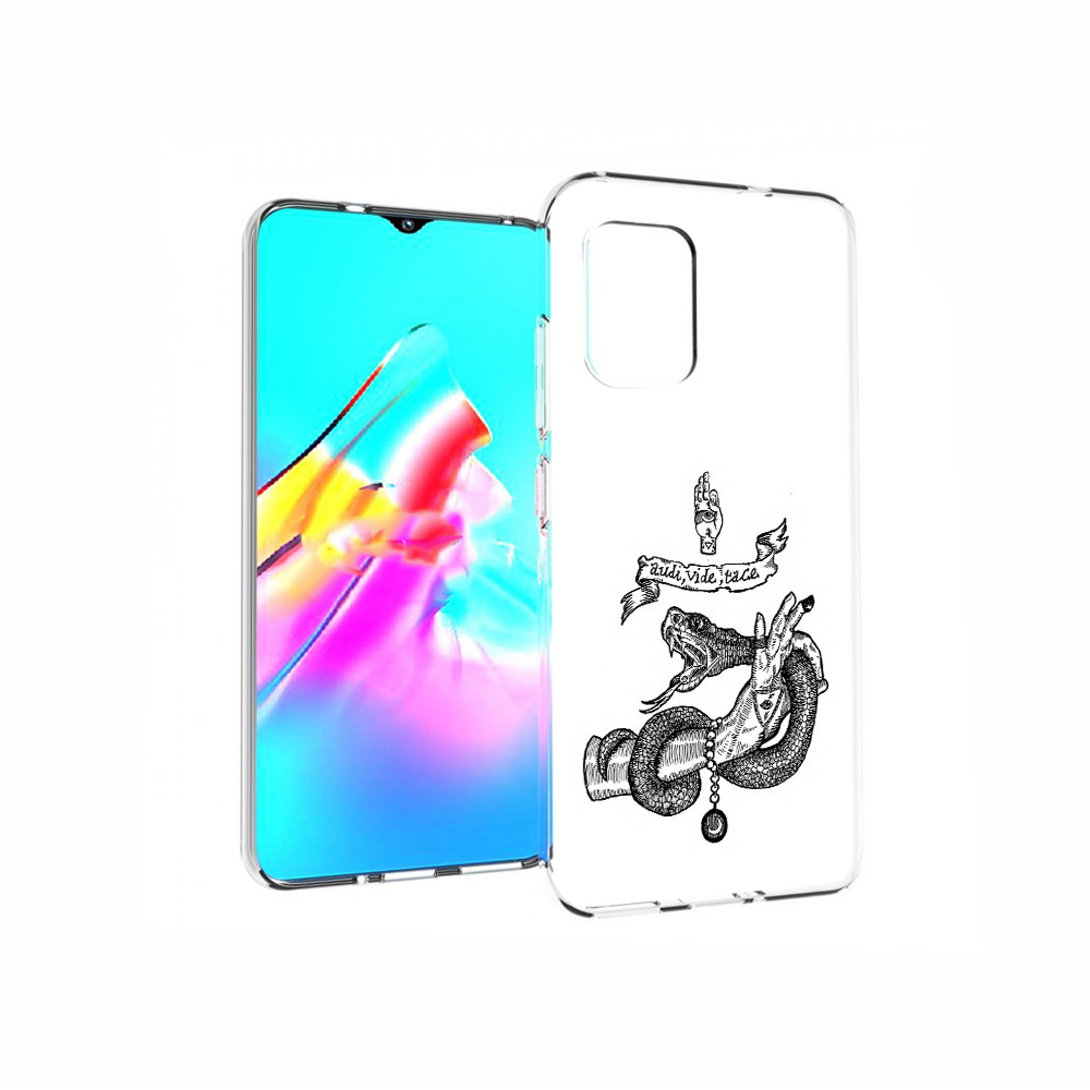 

Чехол MyPads Tocco для Asus Zenfone 8 змея на руке рисунок, Прозрачный, Tocco