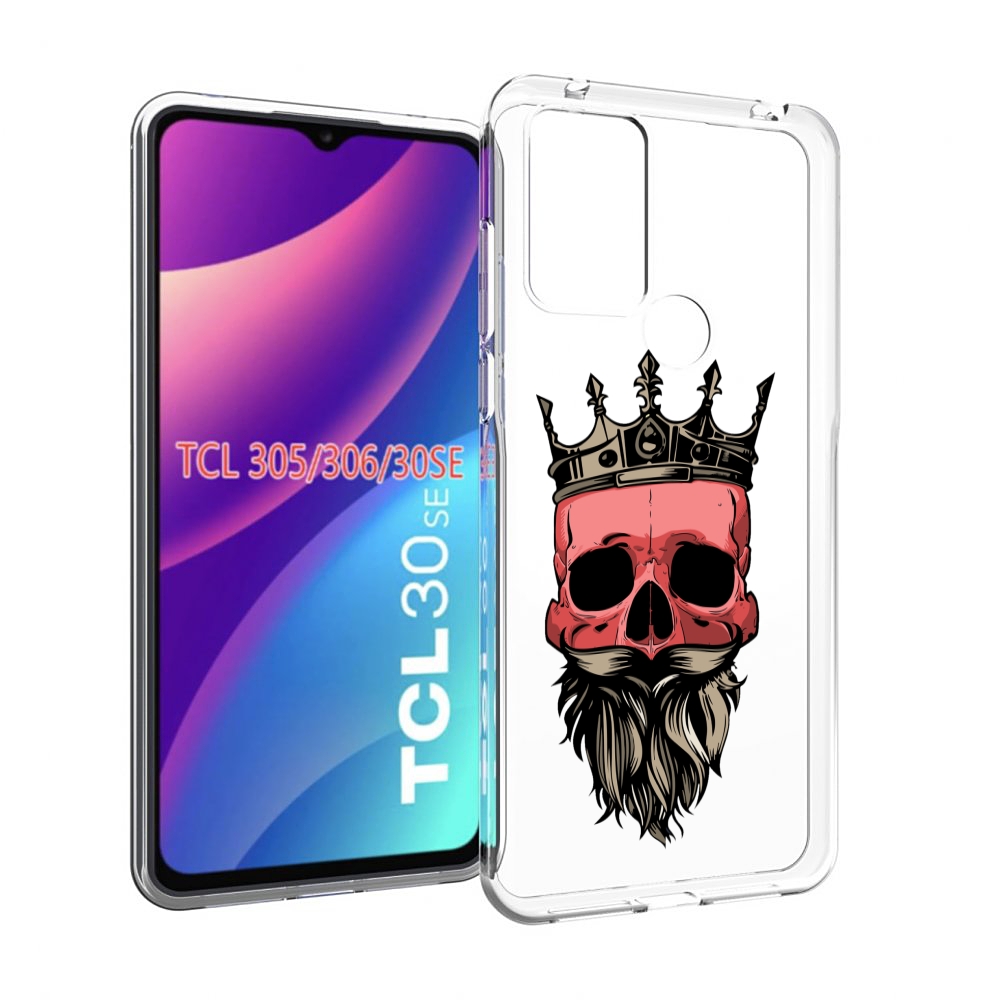 

Чехол MyPads бородатый красный череп мужской для TCL 30SE/305/306/30E, Tocco