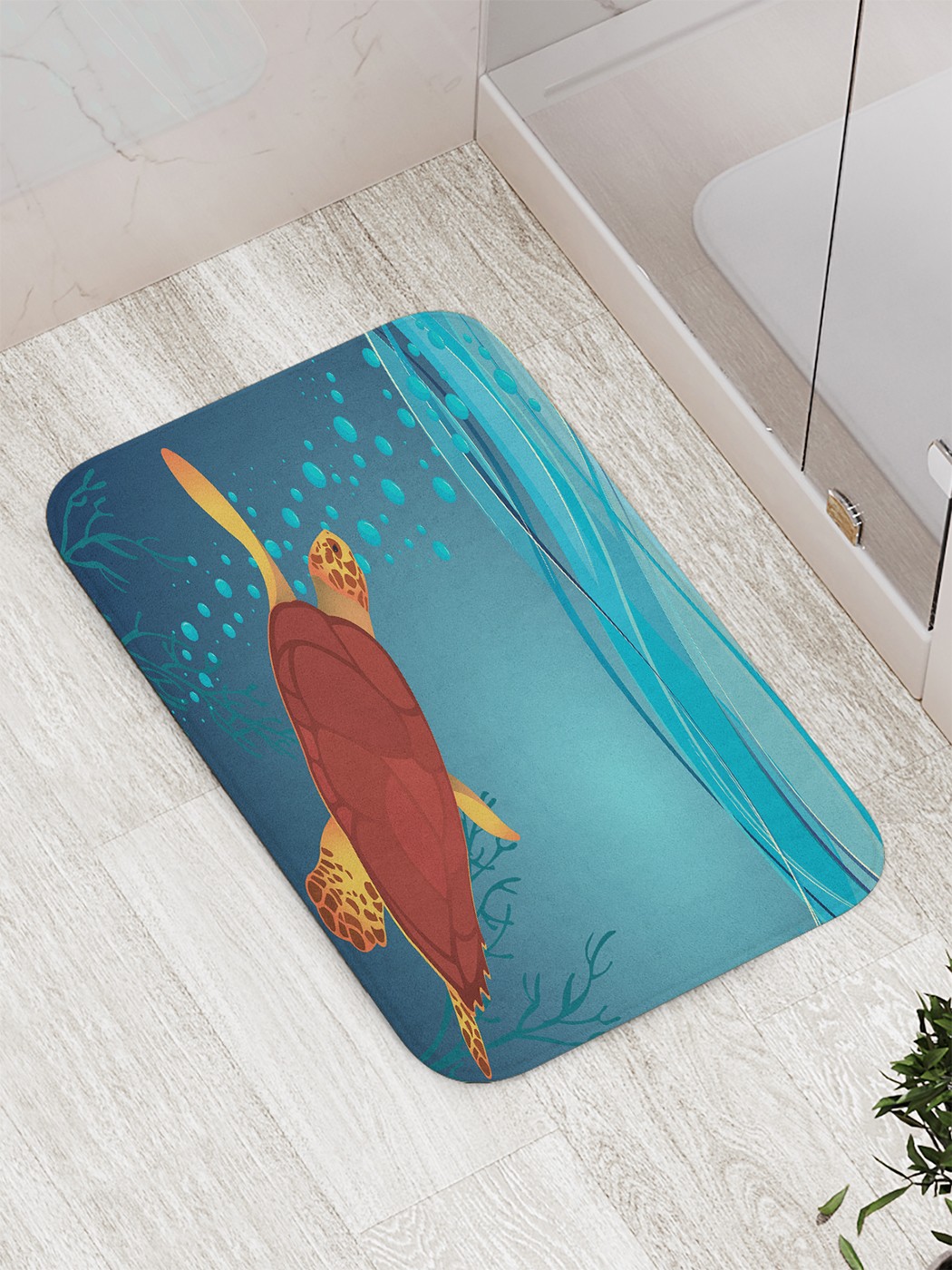 

Коврик противоскользящий для ванной, сауны, бассейна, 77х52 см bath_68351 JoyArty