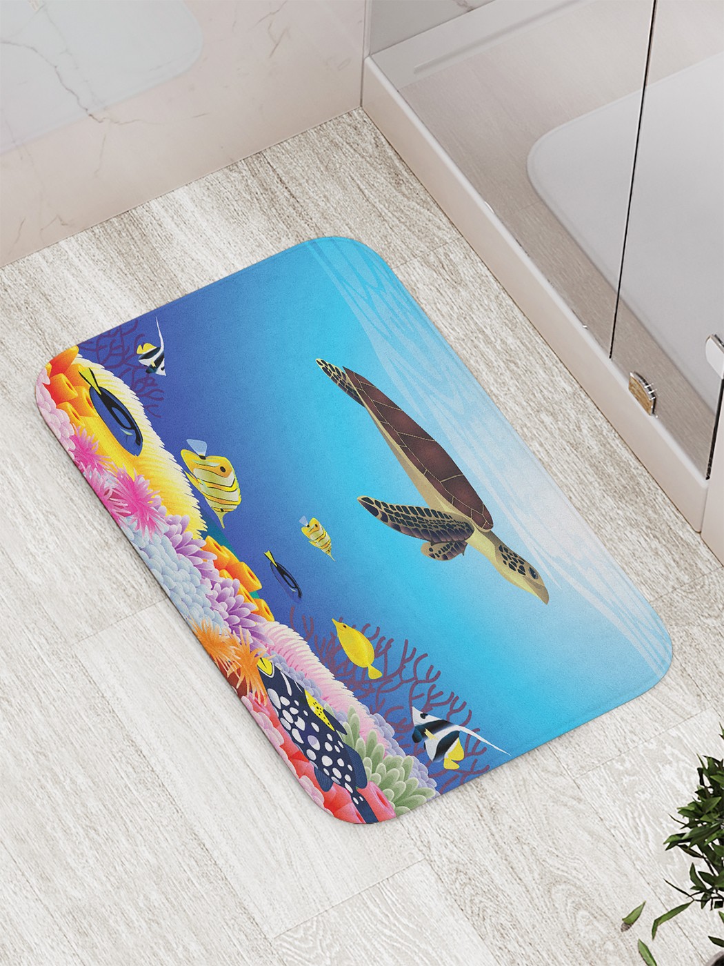 

Коврик противоскользящий для ванной, сауны, бассейна, 77х52 см bath_68350 JoyArty