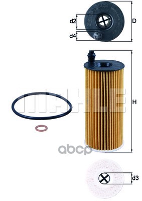 

Фильтр масляный Mahle/Knecht ox404d