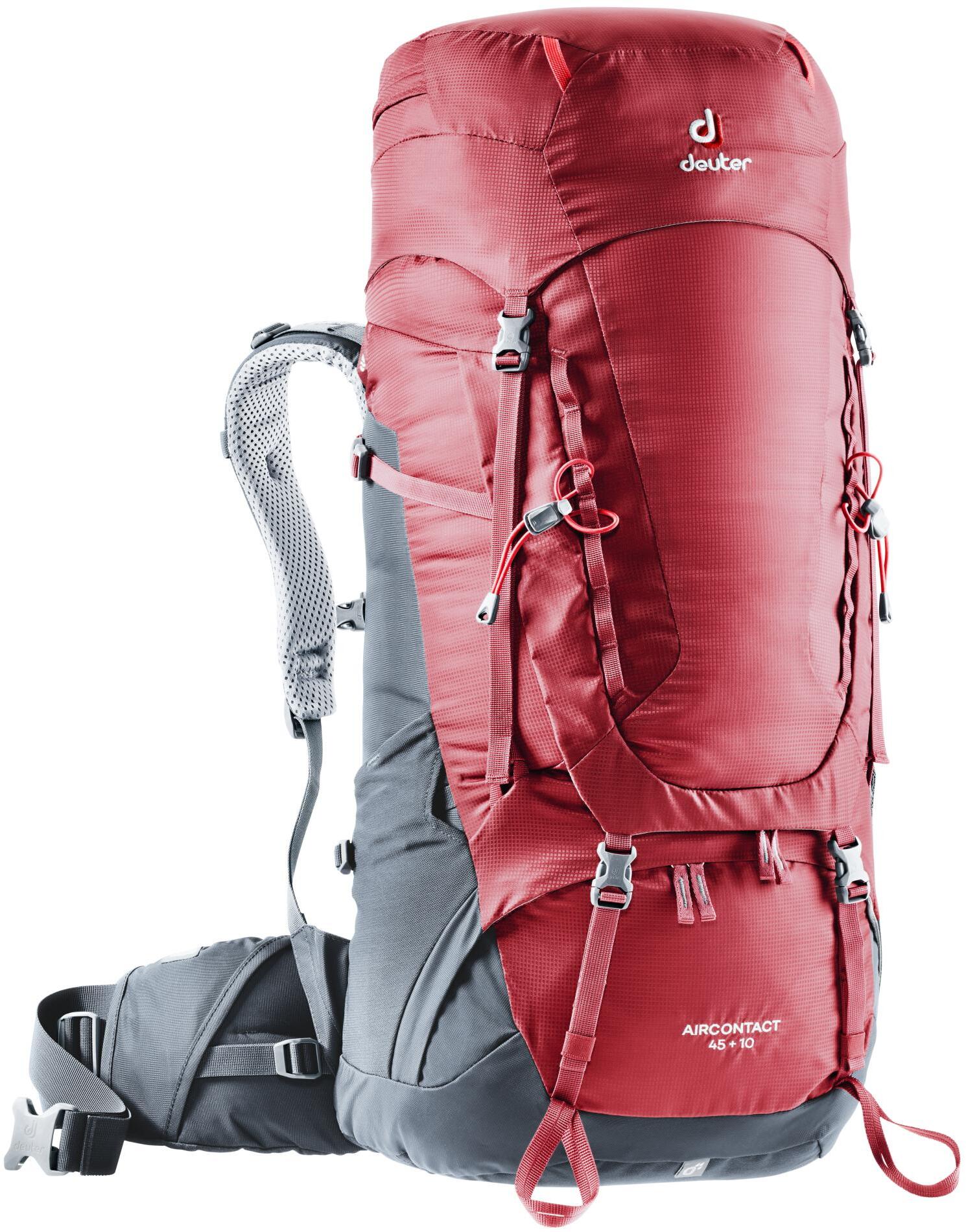 фото Рюкзак треккинговый deuter aircontact 45-55 л cranberry/graphite