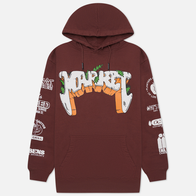 

Худи мужское MARKET Growclub Hoodie коричневое 2XL, Growclub Hoodie