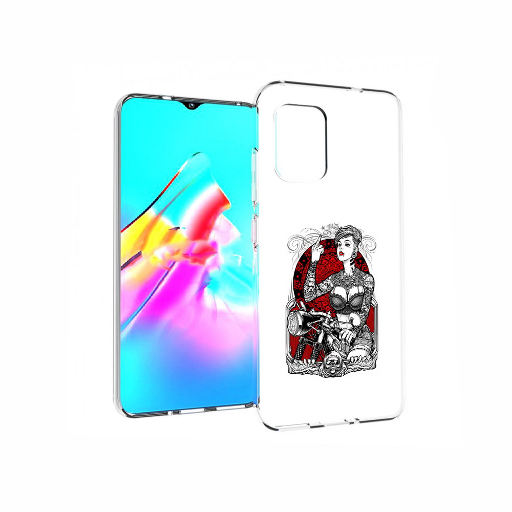 Чехол MyPads Tocco для Asus Zenfone 8 девушка на мотоцикле