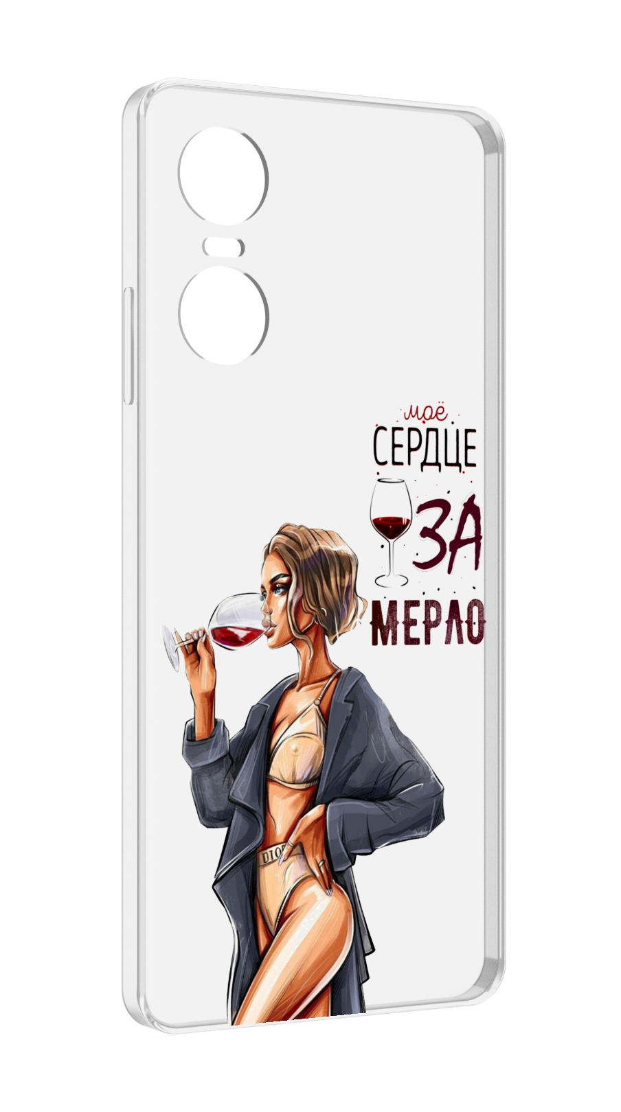 

Чехол Mypads Мое-Сердце-Замерло Для Tecno Pop 6 Pro, Прозрачный, Tocco