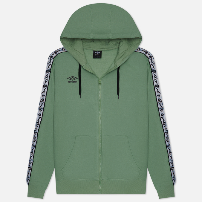 

Толстовка мужская Umbro FW Taped Zip Hoodie зеленая S, FW Taped Zip Hoodie