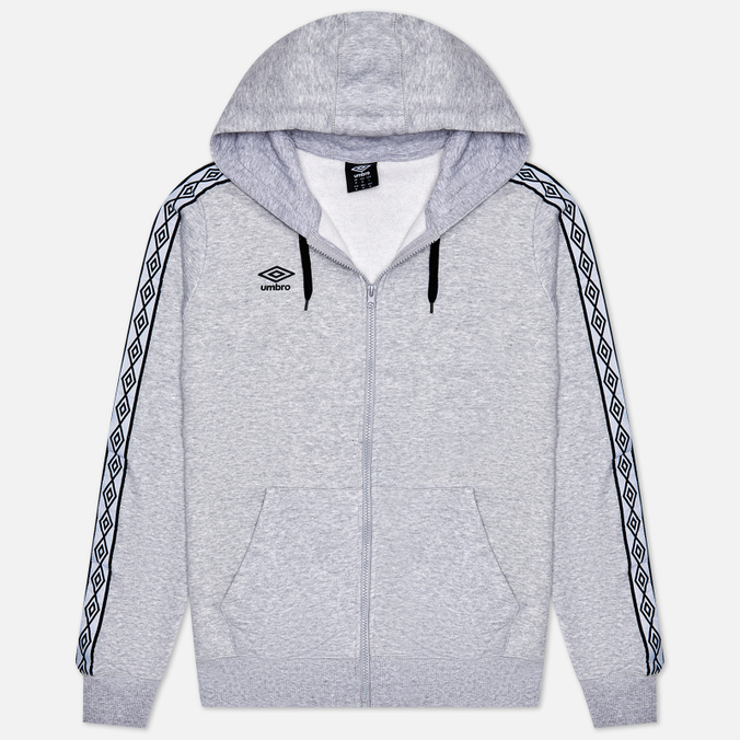 

Толстовка мужская Umbro FW Taped Zip Hoodie серая S, FW Taped Zip Hoodie