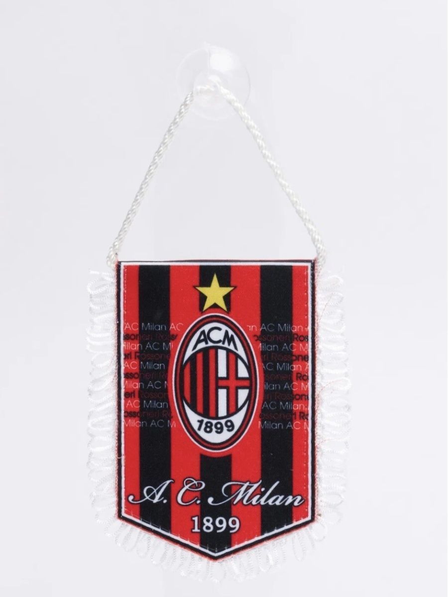 

Вымпел малый в авто на присоске 8х12 см Милан Milan, Малый на присоске Милан