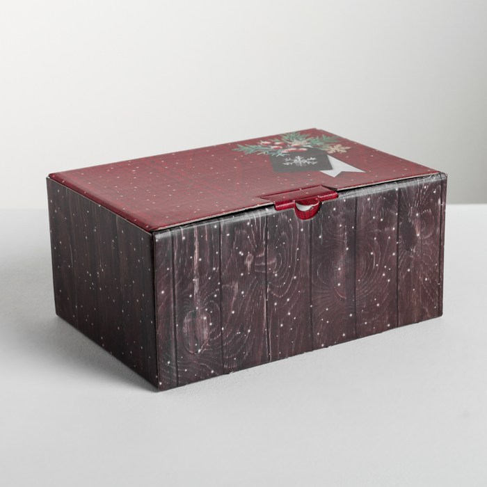

Складная коробка Тепла и уюта, 22x15x10 см, Красный;зеленый;коричневый