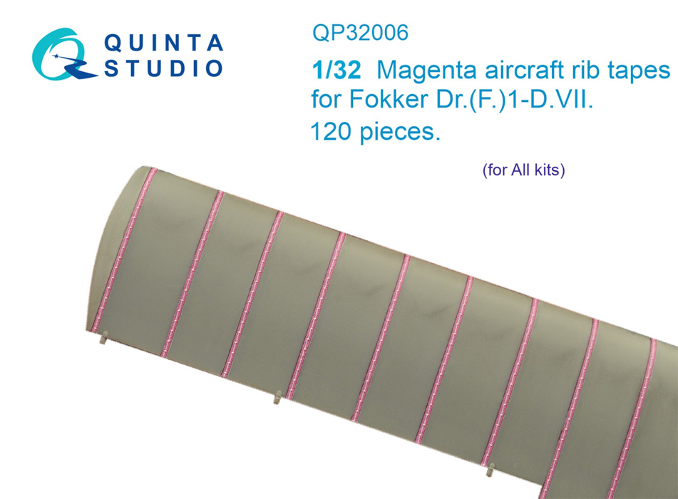 

QP32006 Розовые киперные ленты Dr.FI-D.VII для любых моделей, Однотонный