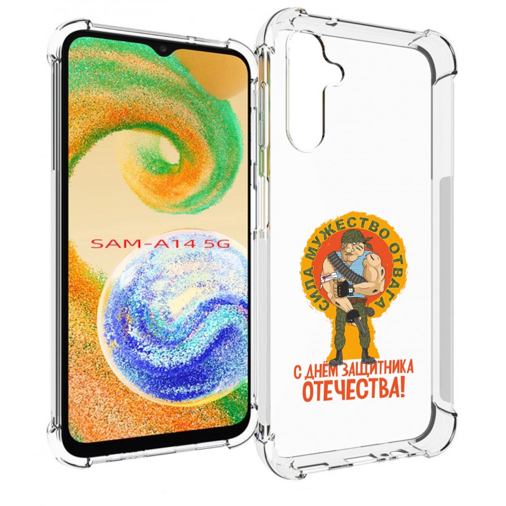 

Чехол MyPads 23 февраля военный мужчина для Samsung Galaxy A14 5G, Прозрачный, Tocco