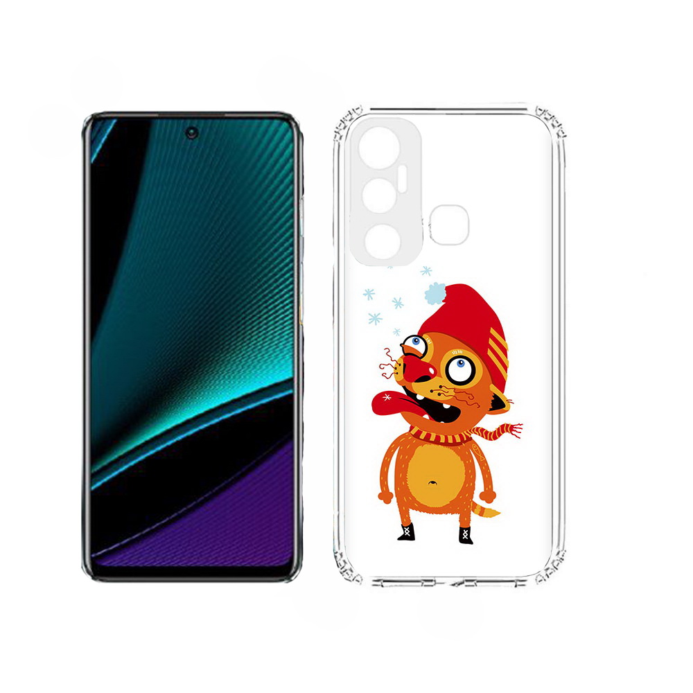 

Чехол MyPads Зимний кот для Infinix Hot 11, Прозрачный, Tocco