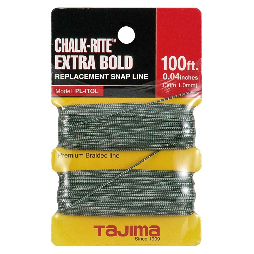 

Запасной шнур разметочный тонкий TAJIMA ULTRA THIN (PLITOS) 0.5мм х 30м, PLITOL