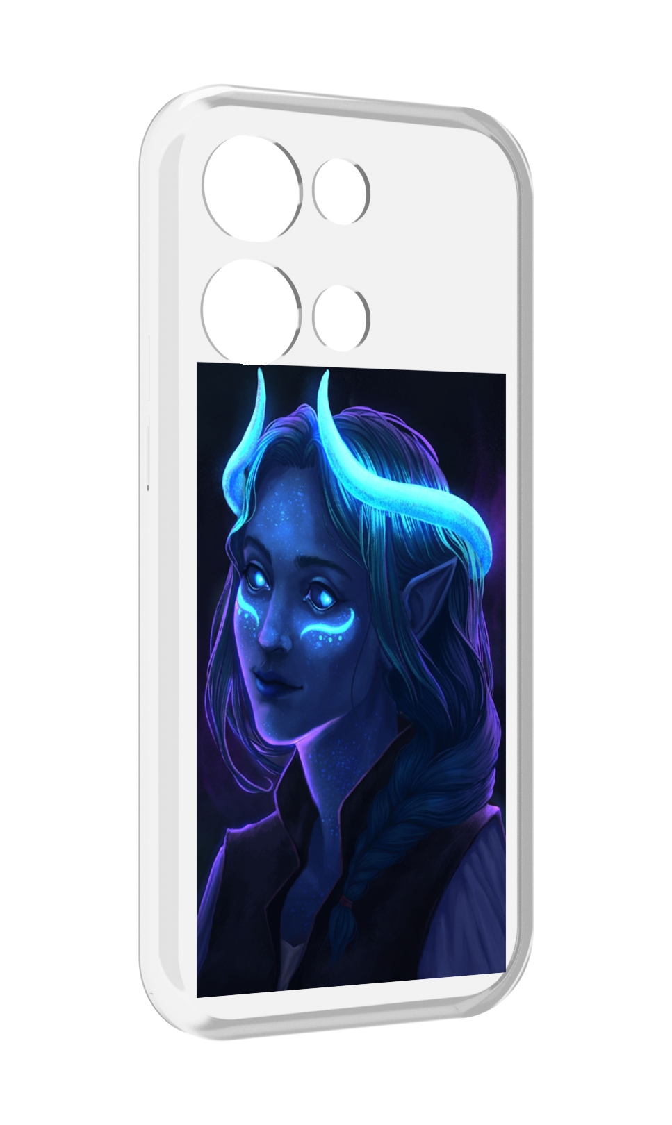 

Чехол MyPads девушка синяя ледяная женский для OPPO Reno8 Pro, Прозрачный, Tocco