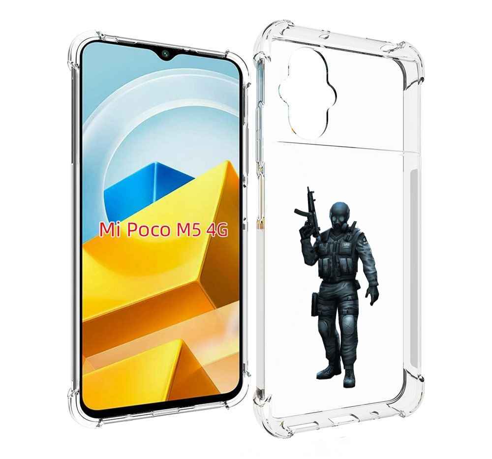 

Чехол Mypads Crossfire Для Poco M5 Противоударный, Прозрачный, Tocco