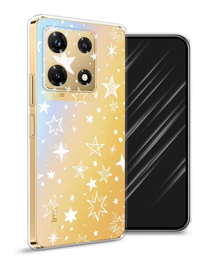 

Чехол Awog на Infinix Note 30 Pro "Звездочки графика белая", Прозрачный;белый, 3104550-7