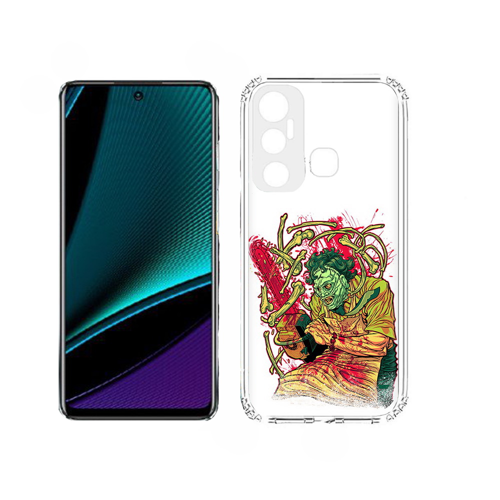 

Чехол MyPads яркий мясник для Infinix Hot 11, Прозрачный, Tocco